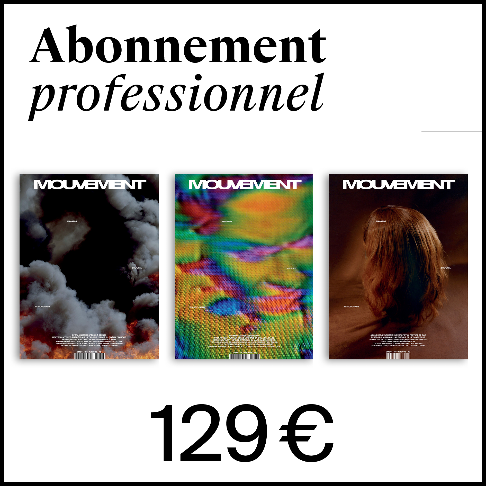 Abonnement professionnel